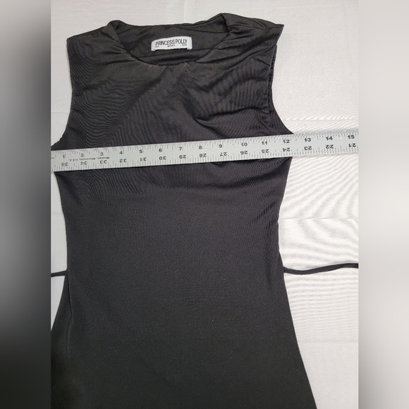 Princess Polly Uzo Top Black Lower Impact Size 0 Open Back Top - Picture 10 of 12